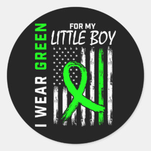 Boy Son Kidney Disease Cerebral Palsy Awareness Fl Classic Round Sticker