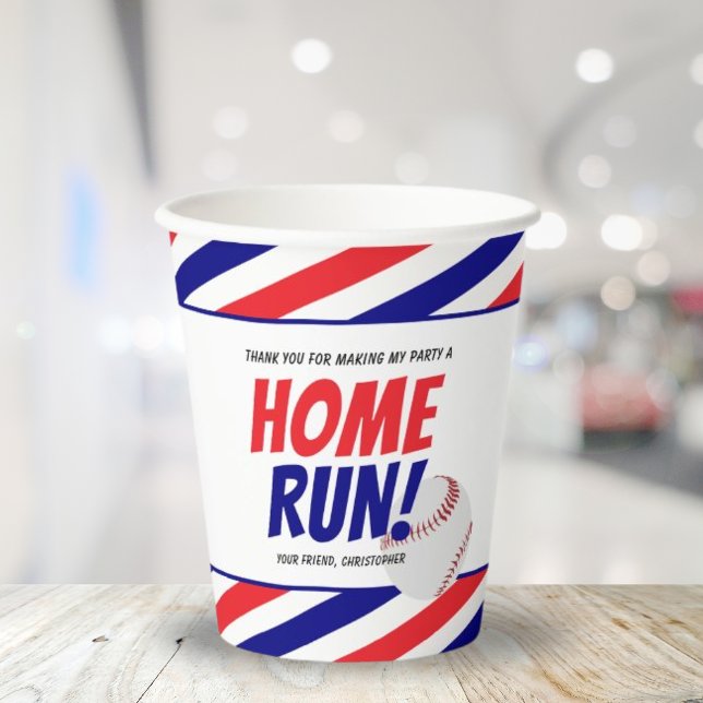 Boy Sports Baseball Birthday Party  Paper Cups (Boy Sports Baseball Birthday Party Paper Cups)