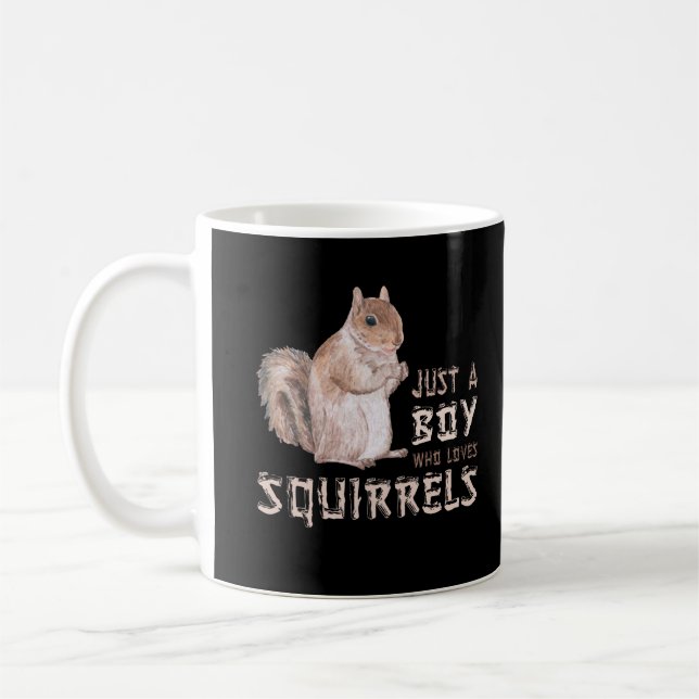 Boy Squirrel Lover Coffee Mug (Left)