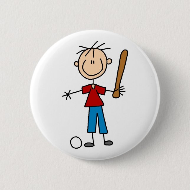 Boy Stick Figure Button (Front)