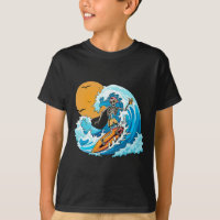 Boy Summer Vacation Skeleton Surfing Hawaii Hawaii