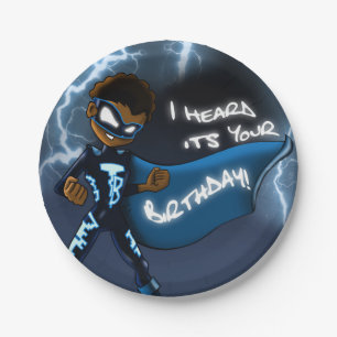 Boy Super Hero Birthday Paper Plates