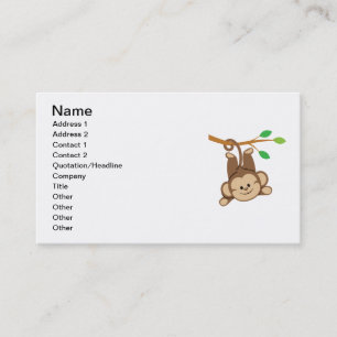 Boy Swinging Monkey Business Card