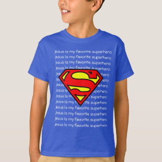 Boy T-shirt. Jesus is my favorite superhero! T-Shirt
