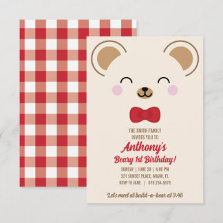 Boy Teddy Bear Picnic ANY AGE Evite or Print Invitation
