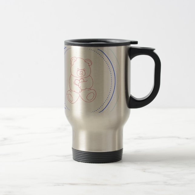 Boy Teddy Bear Travel Mug (Right)