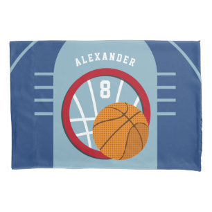 Boy Teen Basketball Court Ball Hoop Personalized Pillowcase