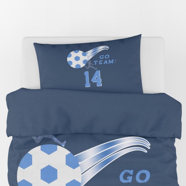Boy Teen Soccer Ball Athlete Name Personalised Pillowcase (Creator Uploaded)