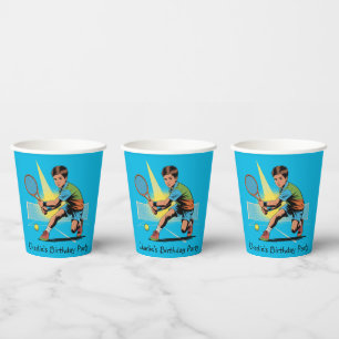 Boy Tennis Birthday Party Paper Cups