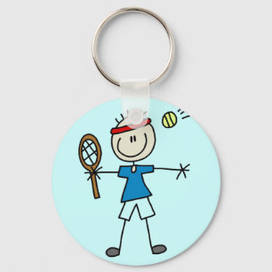 Boy Tennis Player tshirts and Gifts Key Ring
