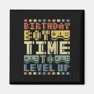 Boy Time To Level Up Teen Boys Video Gamer Birthda Magnet
