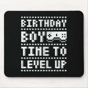 Boy Time To Level Up Teen Boys Video Gamer Birthda Mouse Pad