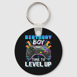 Boy Time To Level Up Video Game Birthday Gamer 10 Key Ring