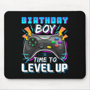 Boy Time To Level Up Video Game Birthday Gamer 10 Mouse Pad