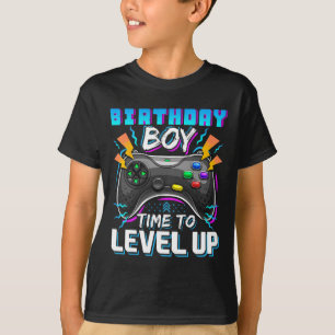 Boy Time To Level Up Video Game Birthday Gamer 10  T-Shirt