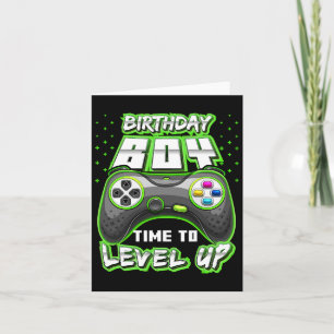 Boy Time To Level Up Video Game Birthday Gamer 11 Card