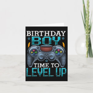 Boy Time To Level Up Video Game Birthday Gamer 12 Card