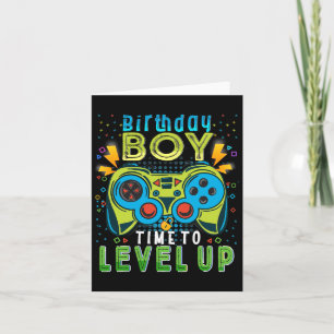 Boy Time To Level Up Video Game Birthday Gamer 202 Card