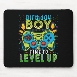 Boy Time To Level Up Video Game Birthday Gamer 202 Mouse Pad