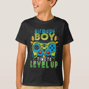 Boy Time To Level Up Video Game Birthday Gamer 202 T-Shirt