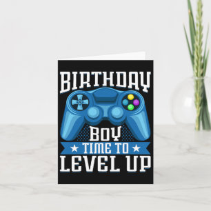 Boy Time To Level Up Video Game Birthday Gamer 7  Card