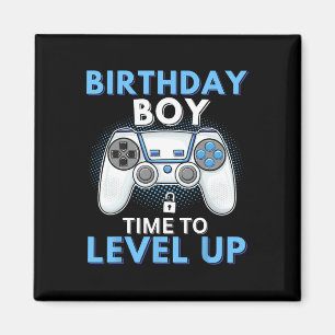 Boy Time To Level Up Video Game Birthday Gamer 8  Magnet
