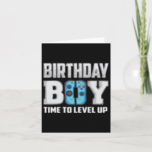 Boy Time To Level Up Video Game Birthday Gamer 9  Card