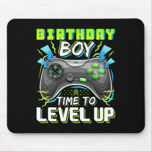 Boy Time To Level Up Video Game Birthday Gift Boys Mouse Pad