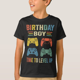 Boy Time To Level Up Video Game Birthday Gift Boys T-Shirt
