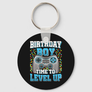 Boy Time To Level Up Video Game Birthday Kid 2 Key Ring
