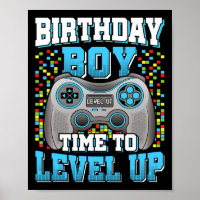 Boy Time To Level Up Video Game Birthday Kid 2 