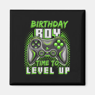 Boy Time To Level Up Video Game Birthday Party Boy Magnet