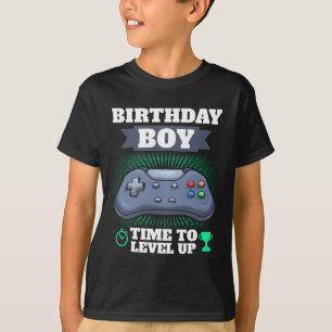 Boy Time To Level Up Video Game Theme Party Gamer  T-Shirt