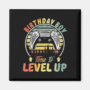 Boy Time To Level Up Video Games Gamer Birthday 1 Magnet
