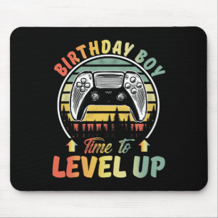 Boy Time To Level Up Video Games Gamer Birthday 1 Mouse Pad