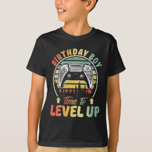 Boy Time To Level Up Video Games Gamer Birthday 1 T-Shirt