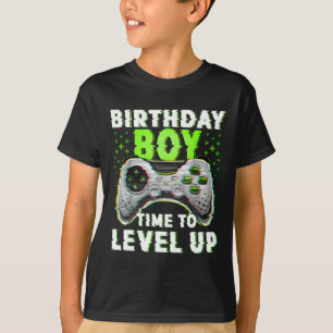 Boy Time To Level Up Video Games Gamer Birthday T-Shirt