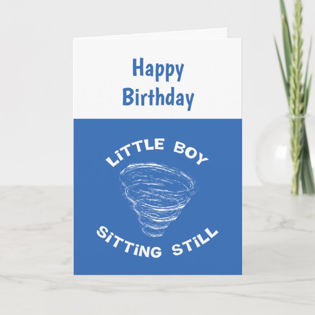 Boy Tornado Birthday Card (Front)