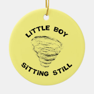Boy Tornado Ceramic Tree Decoration