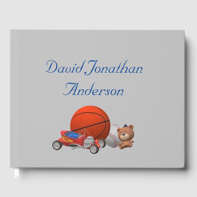 Boy Toys Themed Guest Book (Front)