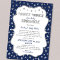Boy Twinkle Baby Sprinkle, navy silver invitations