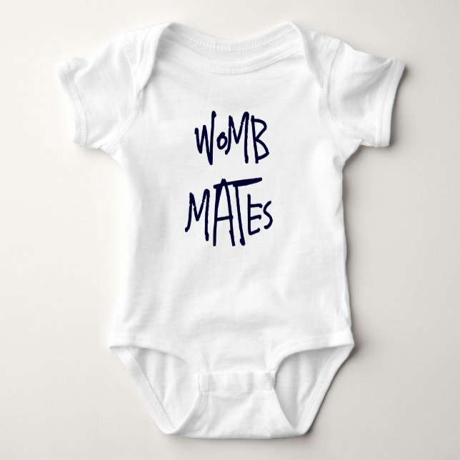 Boy Twins - WOMB MATES Baby Bodysuit (Front)
