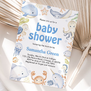 Boy Under the Sea Baby Shower Invitation