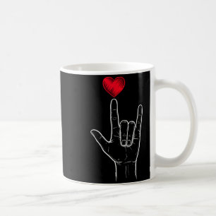 Boy Valentines Day I Love You Sign Asl Heart Women Coffee Mug