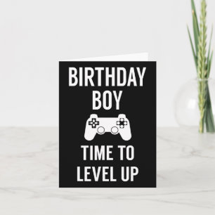 Boy Video Game Birthday Party Card