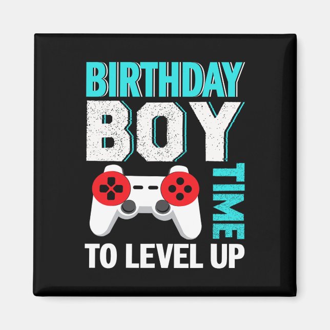 Boy Video Game Birthday Party  Magnet (Front)