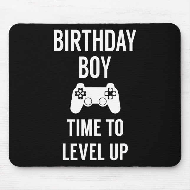 Boy Video Game Birthday Party  Mouse Pad (Front)