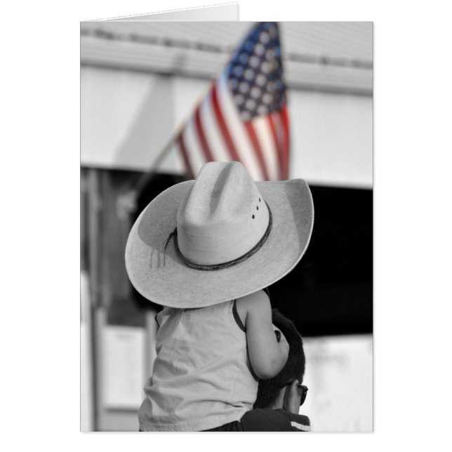Boy Wearing His Father's Cowboy Hat (Front)
