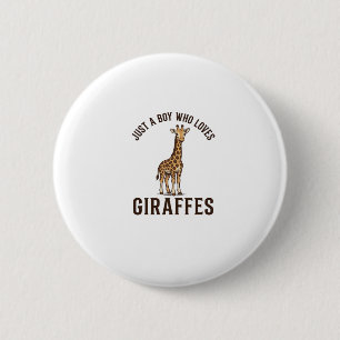 Boy Who Loves Giraffes Vintage Engraving Shirt_1 6 Cm Round Badge