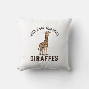 Boy Who Loves Giraffes Vintage Engraving Shirt_1 Cushion
